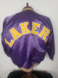 🚨🔥Vintage Chalk Line XL Los Angeles Lakers Starter Style Spellout Jacket EUC! - Picture 1 of 11