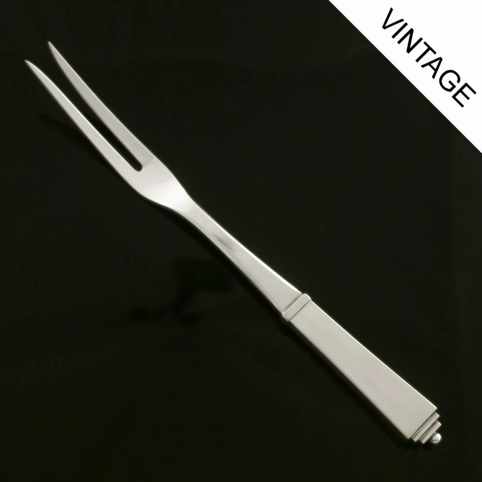 Tenedor de carne Georg Jensen todo plateado, grande - pirámide/pirámide Foto 1 de 1