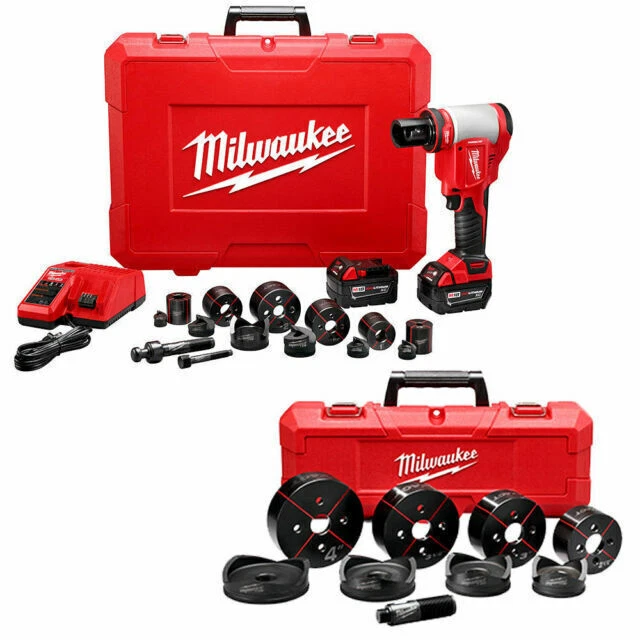 Milwaukee M18 FORCE LOGIC 1/2" / 4" Force Logic 10T Knockout Tool Kit - 2676-23