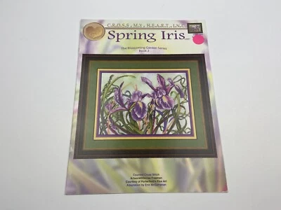 Cross My Heart Spring Iris Counted Cross Stitch Pattern - Image 1 of 3