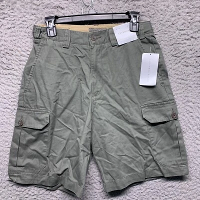 Pantalones Cortos Geoffery Beene Para Hombre 30 Verde Extensor TFlat Bolsillos Frontales Carga Utilidad Foto 1 de 4