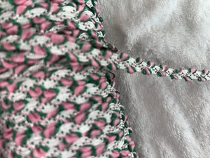 5 yardas de ribete de costura blanco rosa bosque verde rosebud 1/2" ancho - Imagen 1 de 2