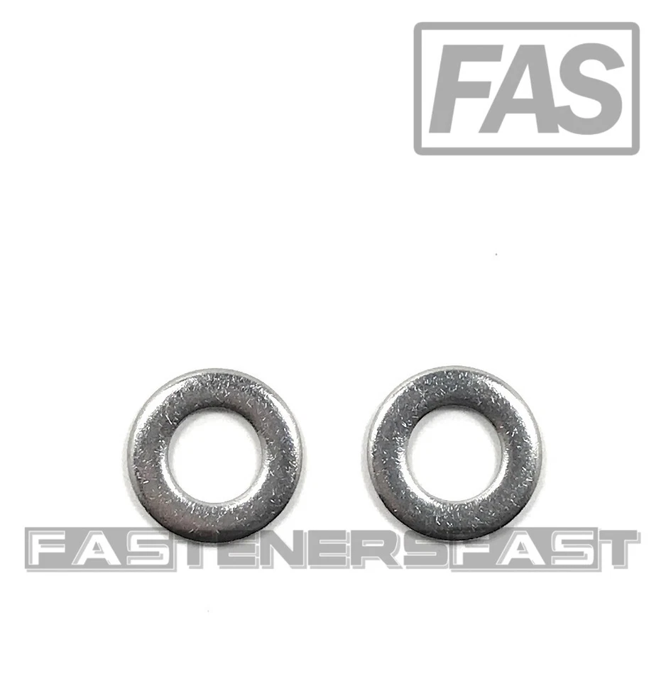 FAS (100) M6 DIN125A Stainless Steel Flat Washer 6mm DIN 125 A2 (QTY:100 Pieces)