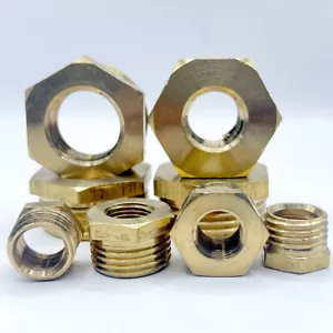 Male to Female Reducer Bushing Coupler Brass Thread Pipe Fitting Adapter Connecr - Picture 1 of 2
