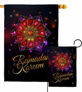 Bandera de jardín de Ramadán religiosa decorativa pequeña regalo patio casa pancarta - Imagen 1 de 17