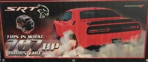Challenger Hellcat (42) Vinyl Banner 20”x50” Red. What 707 HP Looks Like - Picture 1 of 1