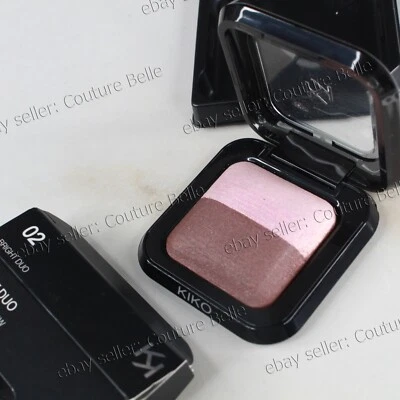 Italy K MILANO DC Bright Duo Baked Eyeshadow 02 PEARLY ROSE & CHOCOLATE NIB - Image 1 of 4