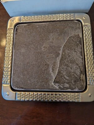 Tablero de queso LAUREN Ralph Lauren "Watchband" 8 1/2" acero inoxidable/pizarra nuevo Foto 1 de 4