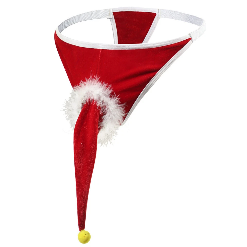 UK Sexy Men's Novelty Christmas Reindeer Thongs G-String Pants Underwear Cosplay - Image 1 of 4