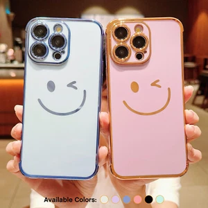 Funda Silicona Suave Patrón Sonrisa Linda para iPhone 15 14 13 12 11 Pro Max - Imagen 1 de 25