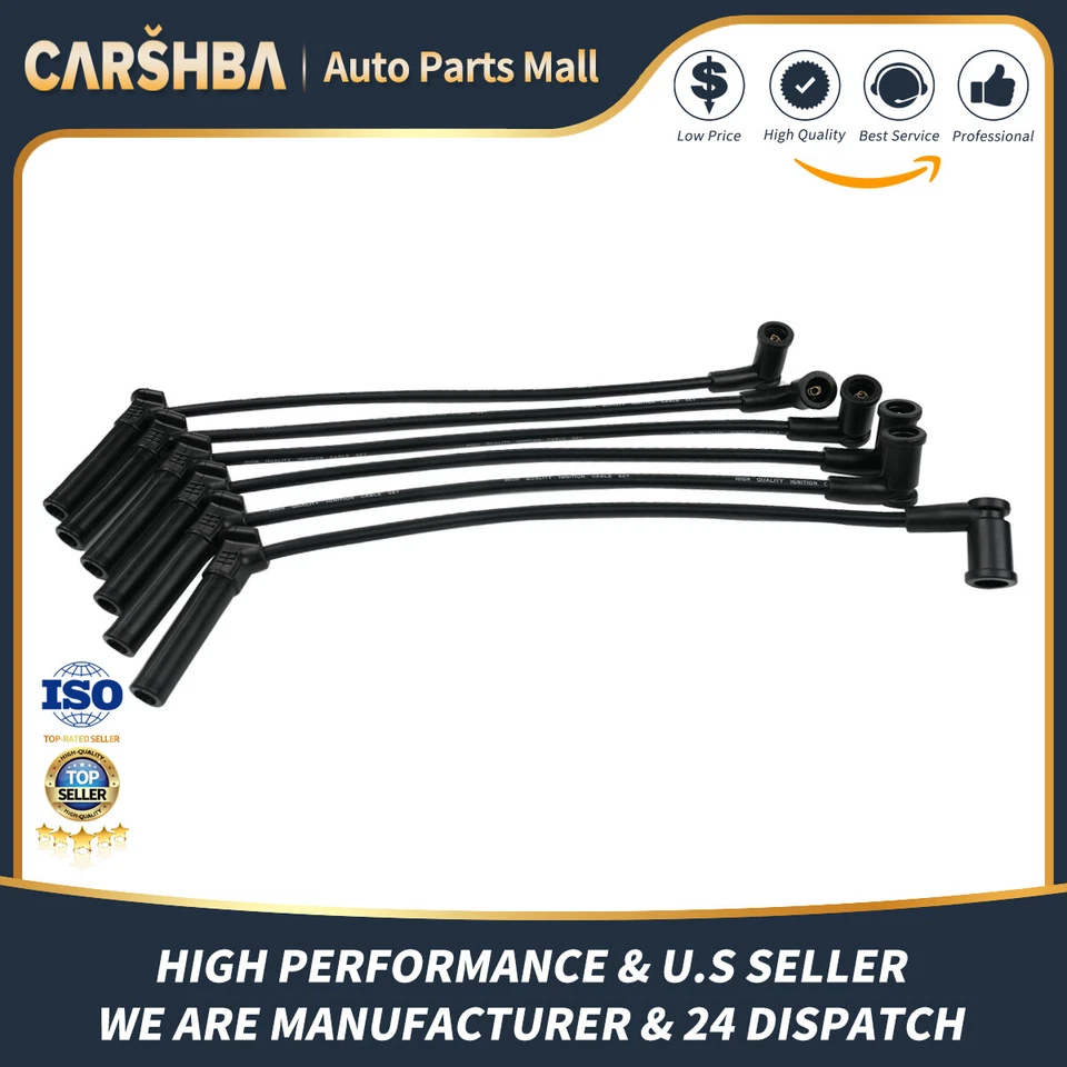 6x Spark Plug Wire Sets for Land Rover LR3 2005 2006 2007 2008 V6 4.0L Base 8mm - Изображение 1 из 4