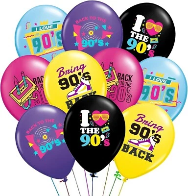 Globo años 90 retro música discoteca decoración fiesta cumpleaños 12" 15 un. Foto 1 de 4