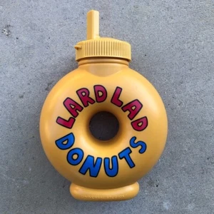 2016 Simpsons Lard Lad Donuts Pink Sprinkled Donut Drink Mug Universal Studios - Picture 1 of 14