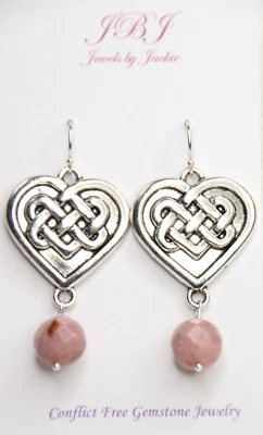 Pendientes de plata de ley 925 con bola de piedras preciosas naturales rosa rodonita de 10 mm 2" Foto 1 de 4