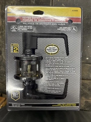 BRINKS Comercial - Palanca de entrada de puerta con llave de servicio ligero negro mate Foto 1 de 3