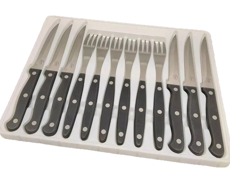 AMC Steakmesser und -Gabel–Set 12 tlg. 5C - Bild 1 von 1