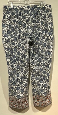 Pantalones para mujer Talbots con bolsillos pierna ancha floral drapeado verano talla 16P Foto 1 de 4