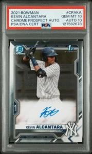 2021 Bowman Chrome Kevin Alcantara 1st Bowman PSA 10 Auto - Bild 1 von 2