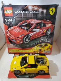LEGO Racers Set #8143 Ferrari F430 Challenge Complete Yellow Built Red Parts New