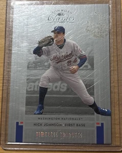 2005 Donruss Classics Timeless Tributes Silver Nick Johnson s/n 53/100 #87 Nats - Bild 1 von 3