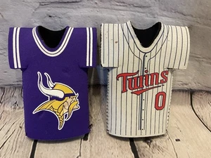 Minnesota Vikings Twins Bottle Koozies Coolers Set of 2 - Picture 1 of 9