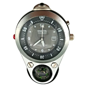 Dakota Moon Glow Clip Watch w/ Compass 100ft Black Dial – Untested READ - Picture 1 of 3