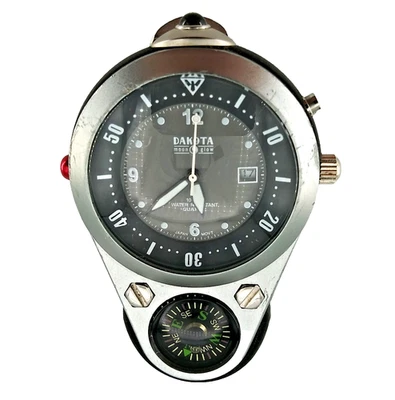 Reloj Dakota Moon Glow Clip con Brújula Esfera Negra de 100 pies - Sin probar LEER Foto 1 de 3