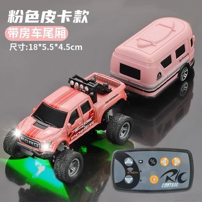 2.4G 1:64 Mini Alloy Remote Control Off-road RC Car Pickup Trailer Children Toy - Image 1 of 4