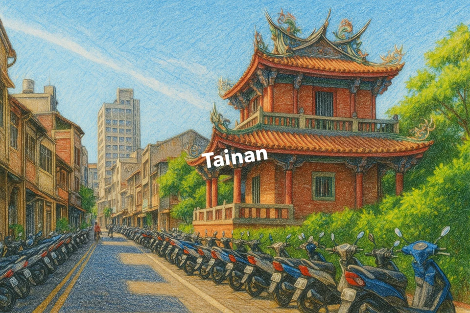 Цветное карандашное искусство Тайнан (изображение сгенерировано искусственным интеллектом) - Изображение 1 из 1