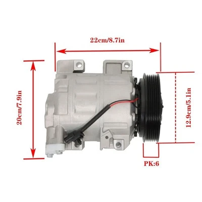 CO 10886C AC A/C Compressor W/Clutch For Nissan Altima Sentra 2008 2009-2012 - Image 1 of 4