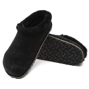 BIRKENSTOCK ZERMATT PREMIUM SHEARLING BLACK SCHWARZ HAUSSCHUHE SCHMAL WEITE VELO - Picture 1 of 4