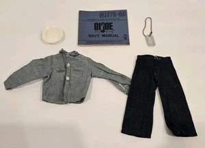 VINTAGE GI JOE 1964 ACTION SAILOR NAVY ATTACK SET CLOTHES DOG TAG HAT MANUAL - Picture 1 of 11