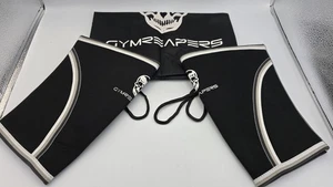 Gymreapers Ginocchiere (1 Paio) Con Borsa Palestra Taglia Media (Nero/Nero) Nuove - Foto 1 di 3