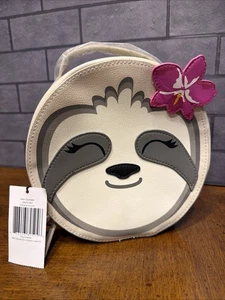 Vera Bradley Sloth Hatbox Cosmetic Bag Hanging Around Makeup Case NWT - Picture 1 of 11