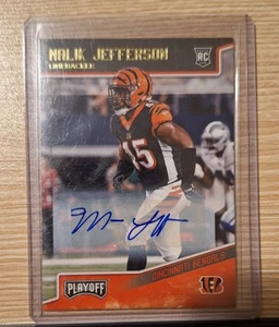 Playoffs Rookie 2018 Malik Jefferson ¡Auto RC! Texas Longhorns - Imagen 1 de 2