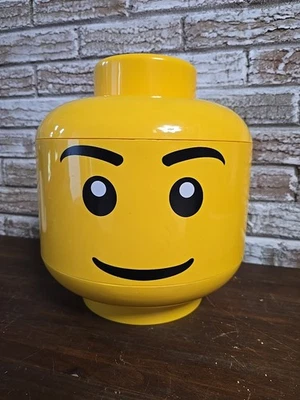 Lego 12” 2013 grande cabeza amarilla estuche de almacenamiento contenedor con 2 bandejas Foto 1 de 4