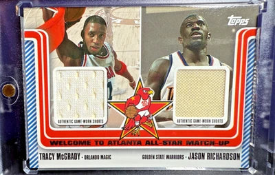 2003-04 TOPPS TRACY MCGRADY JASON RICHARDSON DUAL ALL STAR GAME DATED PATCH SSP - Image 1 of 2