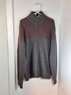 Suéter Kenneth Cole Reaction Para Hombre Cremallera Completa Dos Tonos Talla XXL  Foto 1 de 4