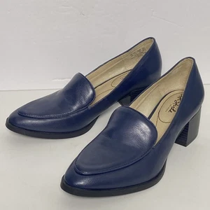 Life Stride Damen-Slipper marineblau Loafer Devyn mandelförmige Zehenpartie Blockabsatz 9W - Bild 1 von 8