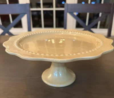 Pereiras пьедестал торт блюдо стойка Португалия 11» масло желтый - Изображение 1 из 4