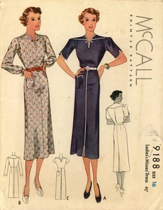 Vestido McCall 9188 Slim Panelado con Yugo en Forma y Bolsillo de Parche Talla 16 CORTE COMPLETO - Imagen 1 de 6