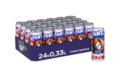 MONSTER ENERGY Fanta Waldbeere Zero 24x330ml–Halloween Edition, ohne Zucker, Beerengeschmack