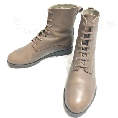 Mujeres 5.0US Descontinuado Jil Sander Azul Marino Botas con Cordones Marrón Mujeres Botas Zapatos O Foto 1 de 4