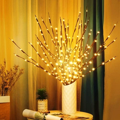 3 Pack Twig Lights, Prelit Branches, USB Plug in Branches Lights with 60 LED Bul - Image 1 of 4