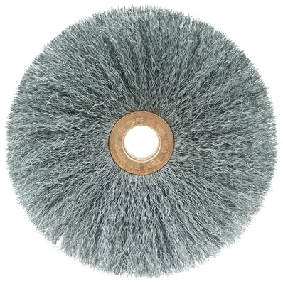 Rueda de alambre prensado 99553 de 4", relleno de acero de 0,006", orificio de eje de 1/2", hecha en EE. UU... Foto 1 de 3