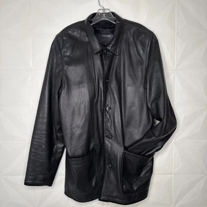 BUGATCHI Jacket , Bugatchi Trench Lambskin Leather Moto Racer Jacket 5Pockets L. - Picture 1 of 11