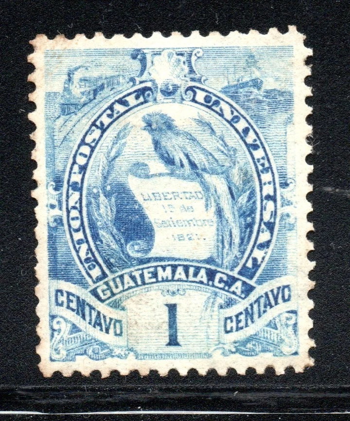 ГВАТЕМАЛА, SELLO CLASICO DE 1 CTS, EMBLEMA NACIONAL #NOV6-15 - Изображение 1 из 1