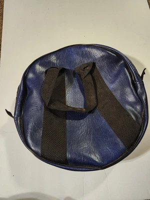 Antigua bolsa de cuerda de rodeo azul redonda vintage de plástico de vinilo Foto 1 de 4