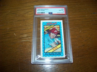 Kelloggs Pete Rose 1980 PSA 8 Foto 1 de 2