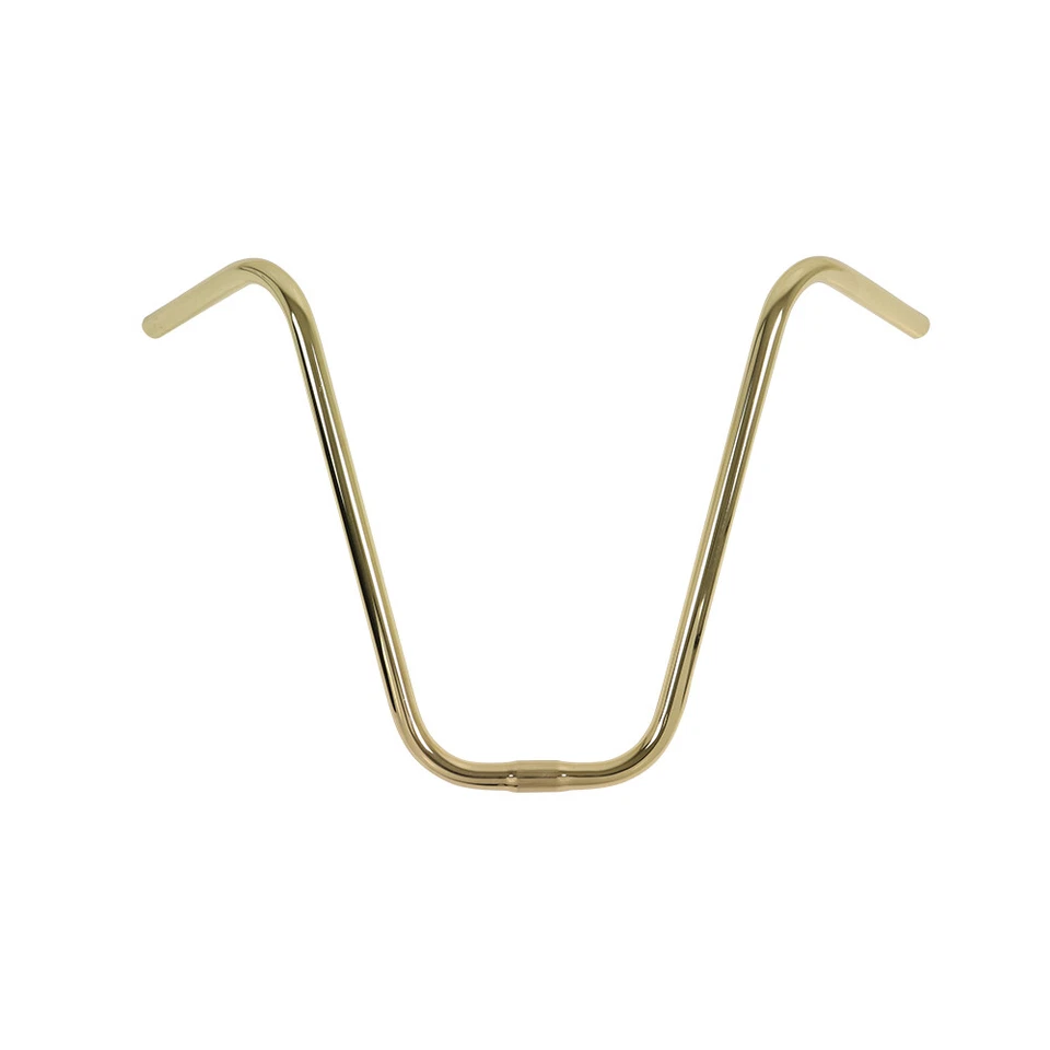 Guidão 16" V Hi-Rise 25.4mm OURO Chopper Lowrider Bicicleta Cruiser - Imagem 1 de 1